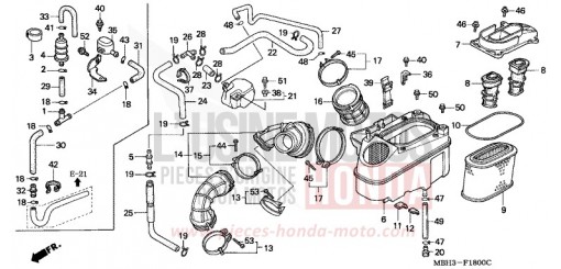 FILTRE A AIR (1) VT1100C3X de 1999